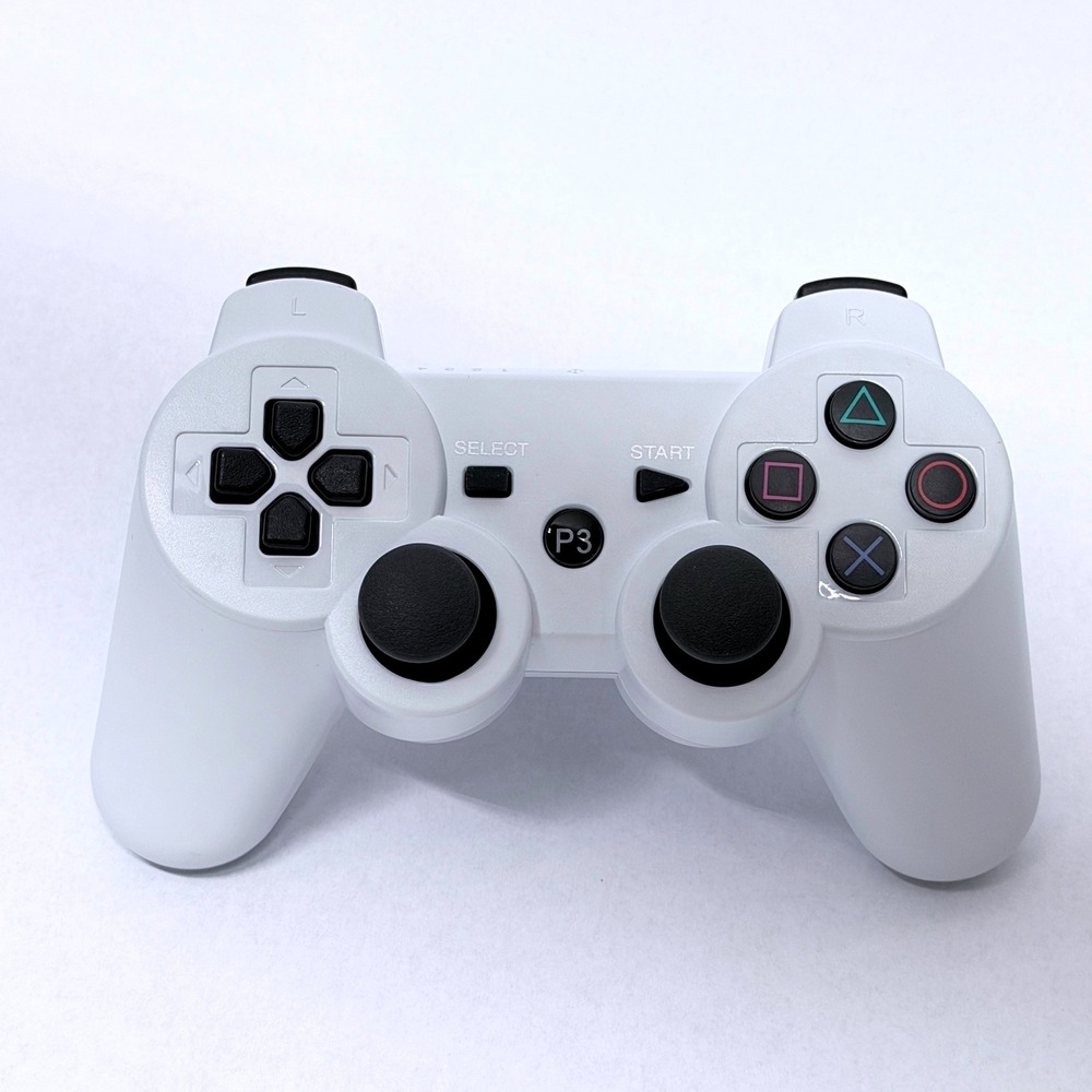 White Wireless Controller for PS3 PlayStation 3 with USB Charging Cable P3